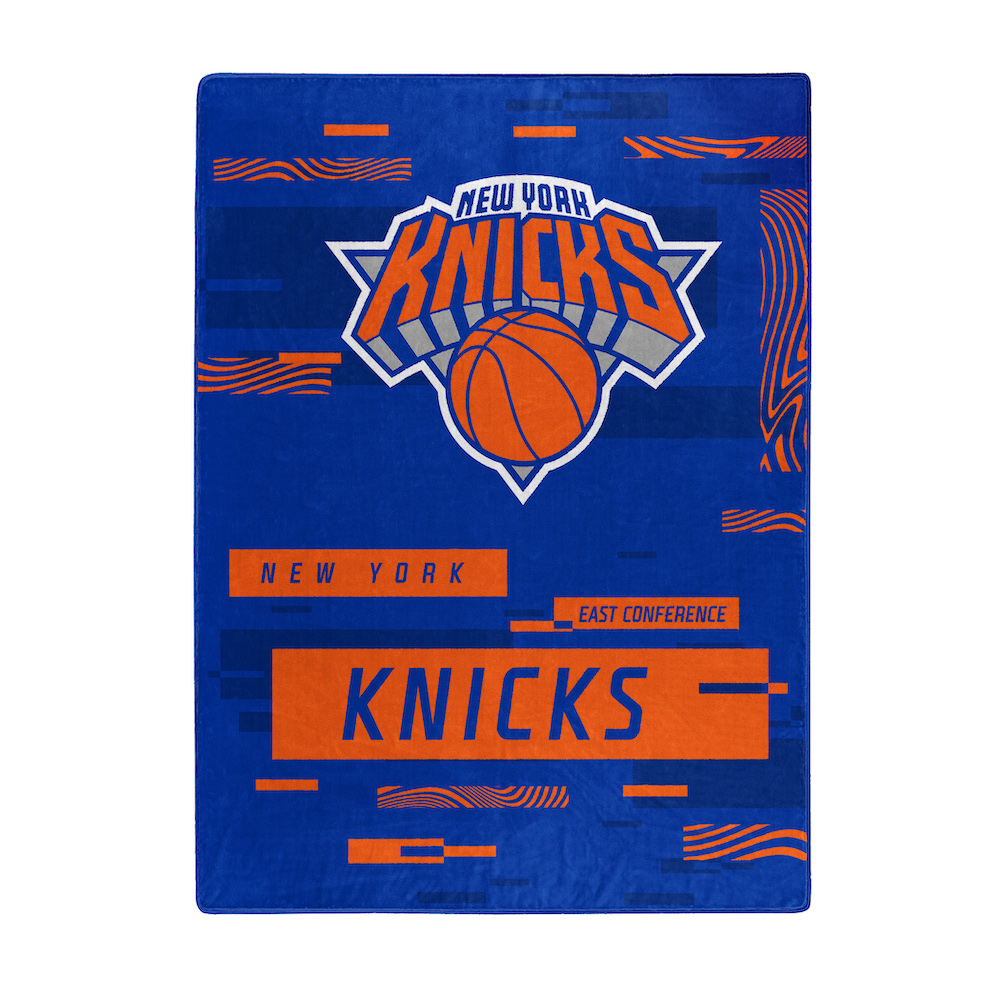 New York Knicks Large Plush Fleece Raschel Blanket 60 x 80