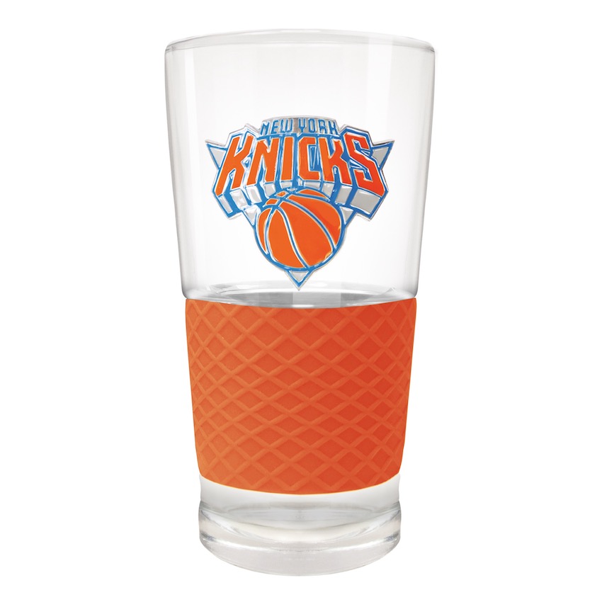 New York Knicks 22 oz Pilsner Glass with Silicone Grip