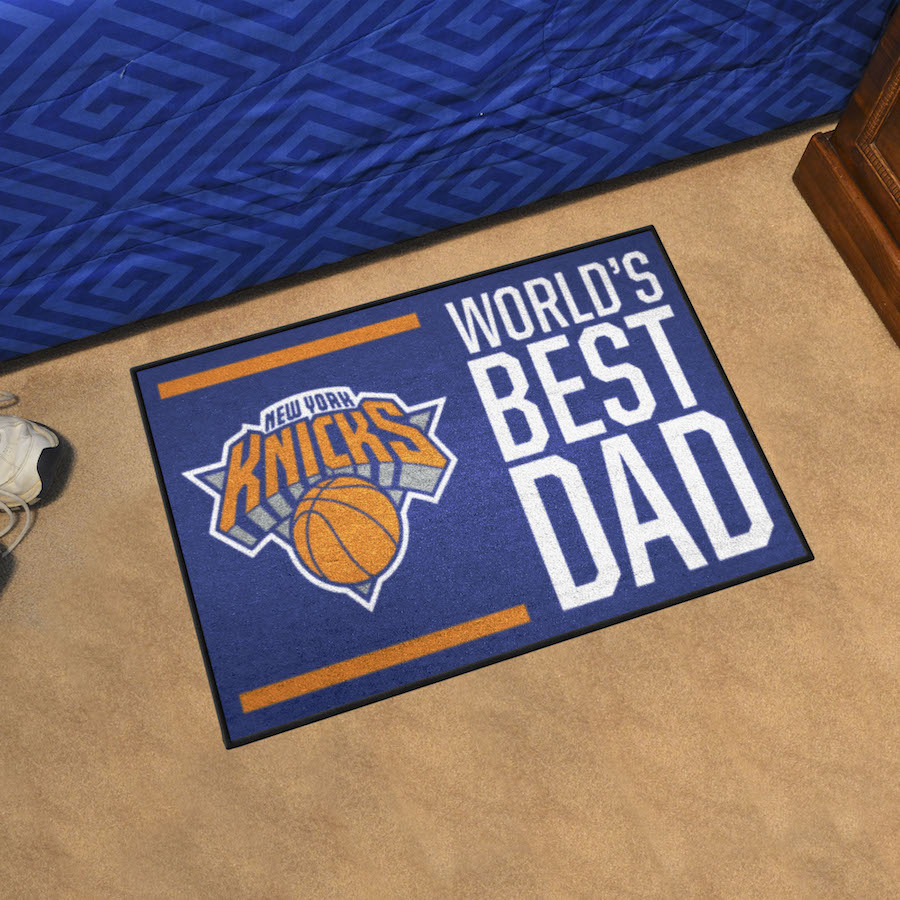 New York Knicks 20 x 30 WORLDS BEST DAD Floor Mat