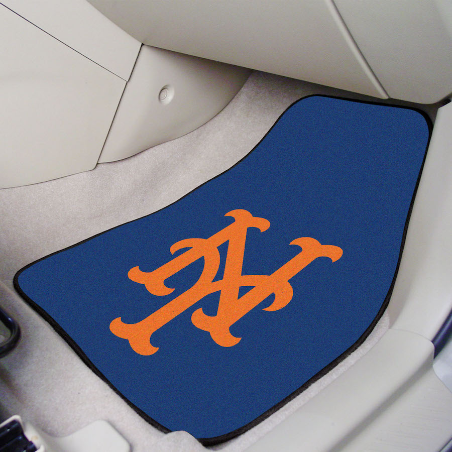 New York Mets ALT LOGO Car Floor Mats 18 x 27 Carpeted-Pair