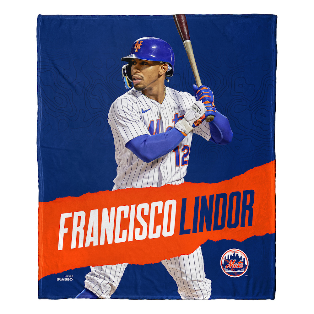 New York Mets Francisco Lindor Silk Touch Throw Blanket 50 x 60 inch