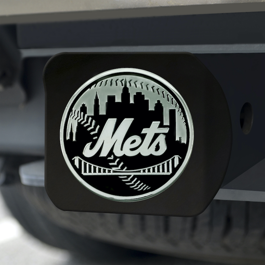 New York Mets BLACK Trailer Hitch Cover