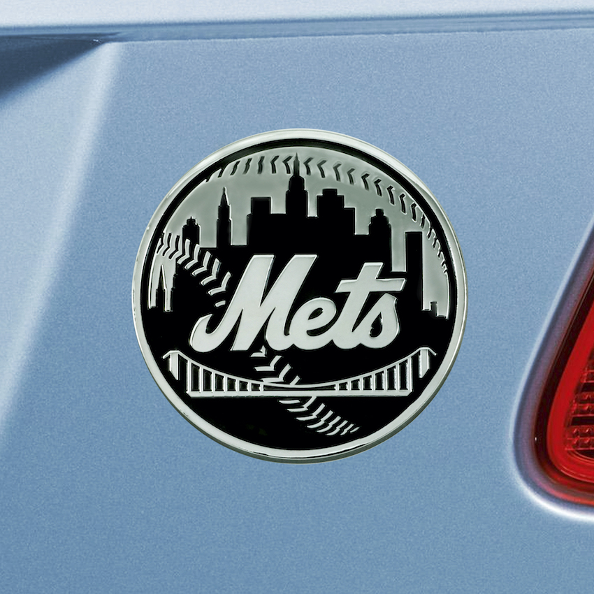 New York Mets Chrome Metal Auto Emblem