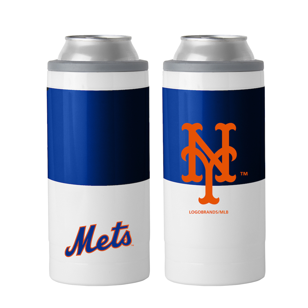 New York Mets Colorblock 12 oz. Slim Can Coolie