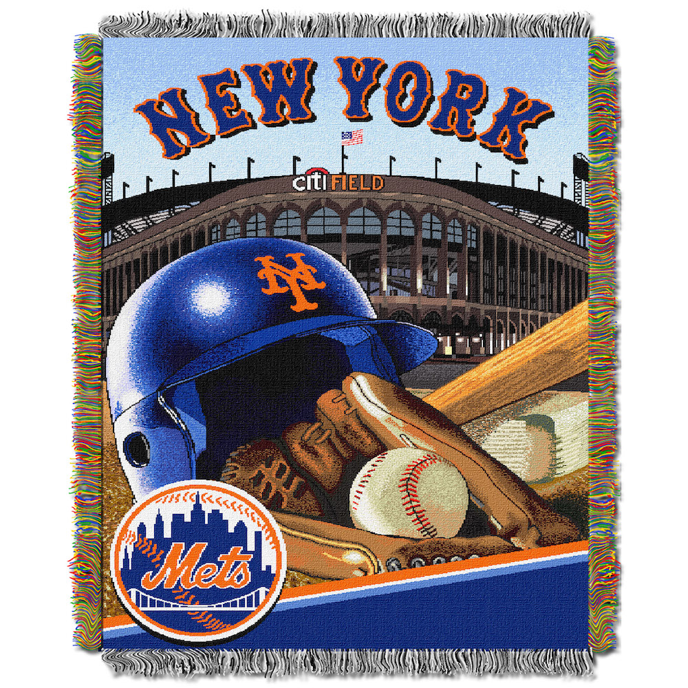 New York Mets Home Field Advantage Series Tapestry Blanket 48 x 60