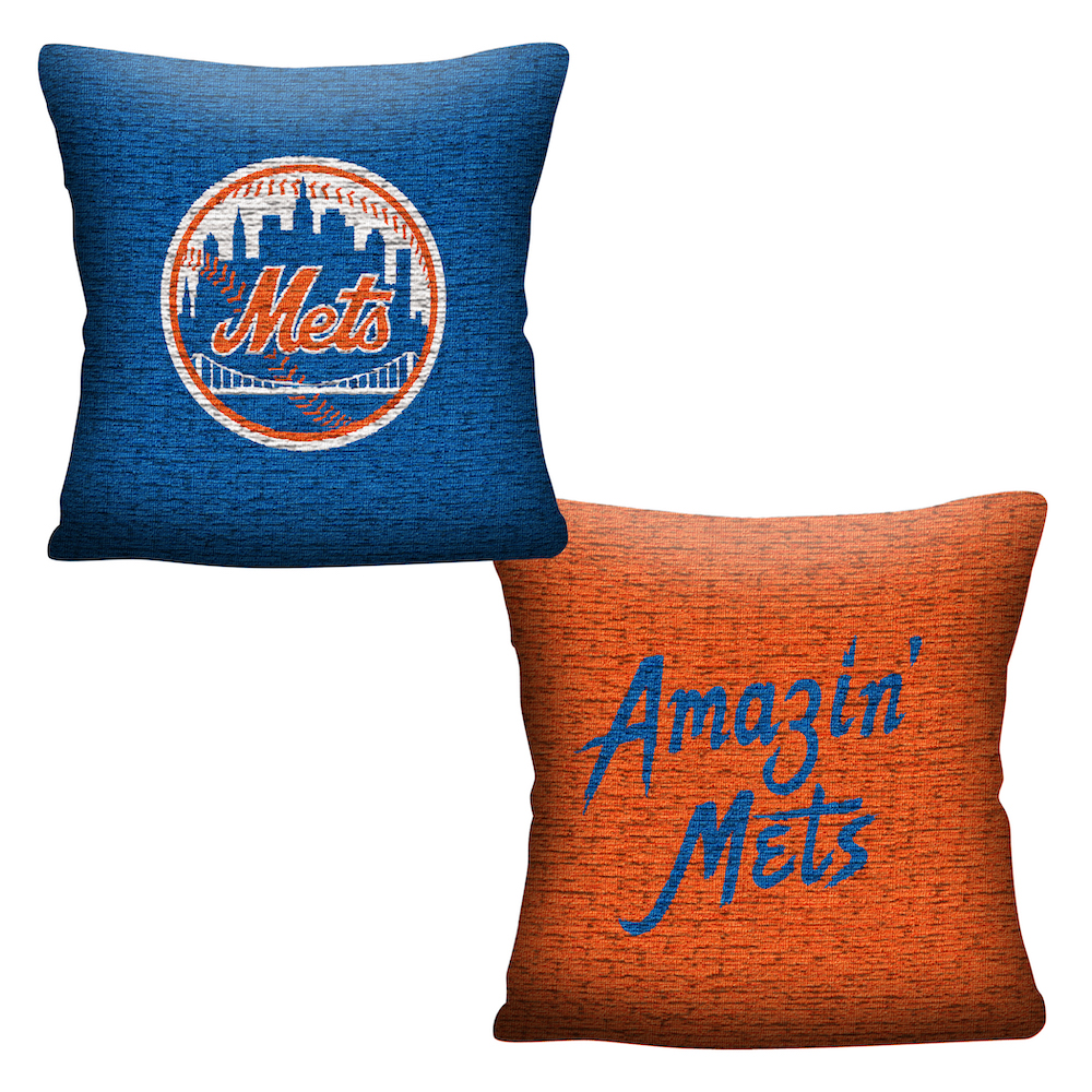 New York Mets Double Sided INVERT Woven Pillow