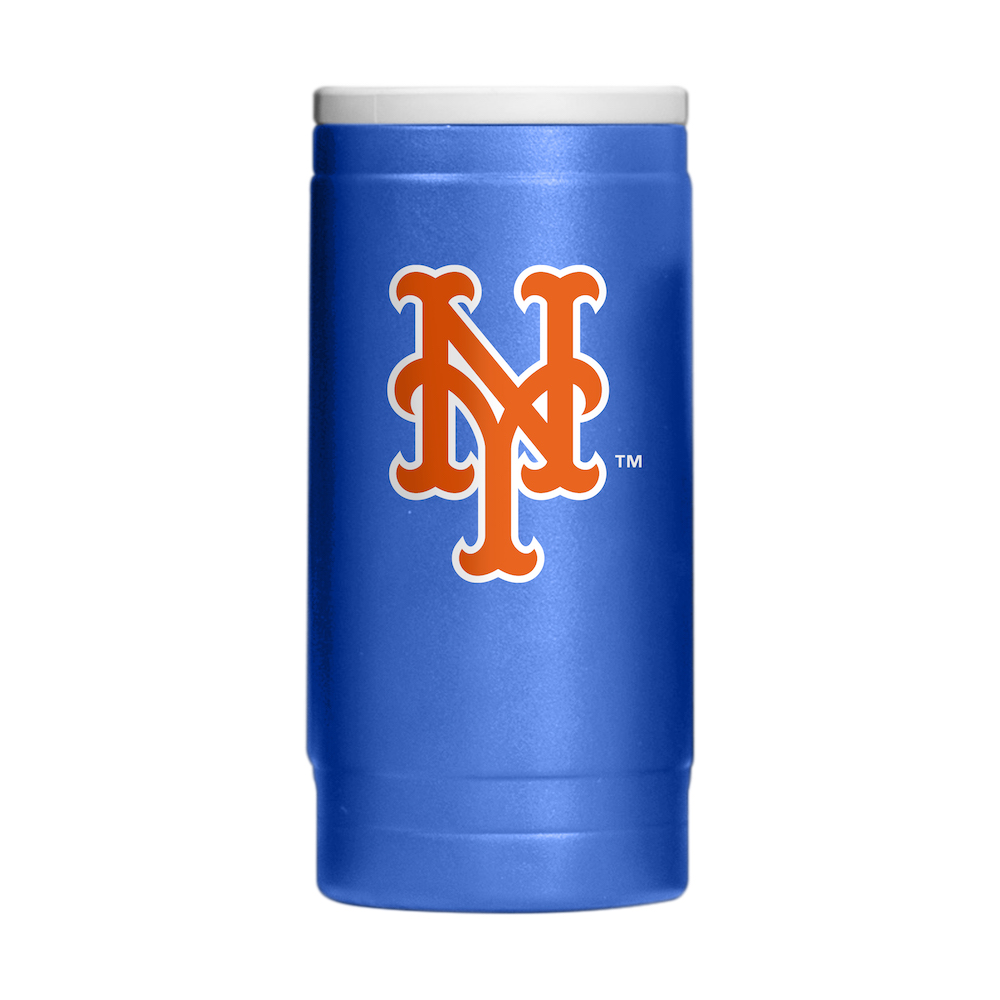 New York Mets Powder Coated 12 oz. Slim Can Coolie