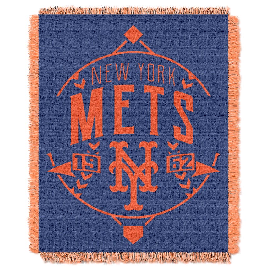 New York Mets MLB Double Play Tapestry Blanket 48 x 60