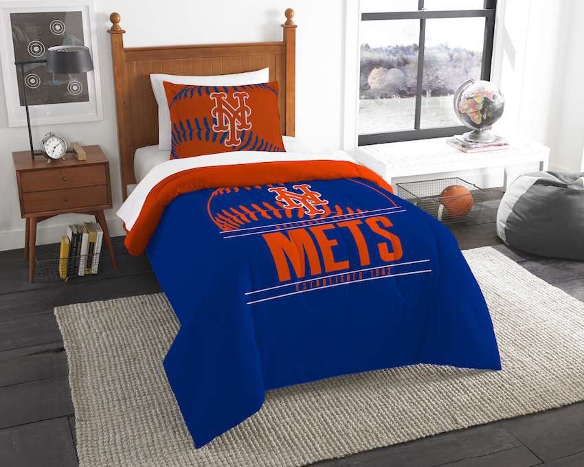 New York Mets Twin Comforter Set with Sham