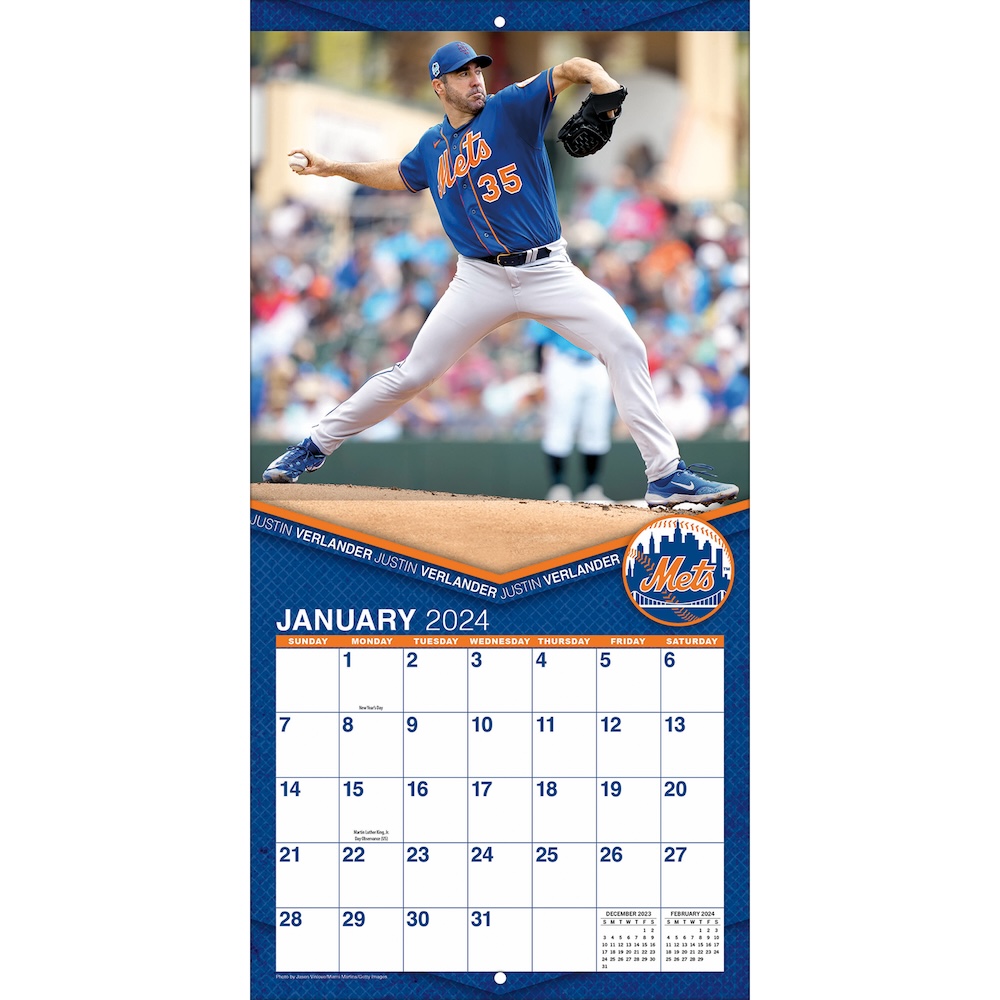 New York Mets 2025 MLB Team Wall Calendar