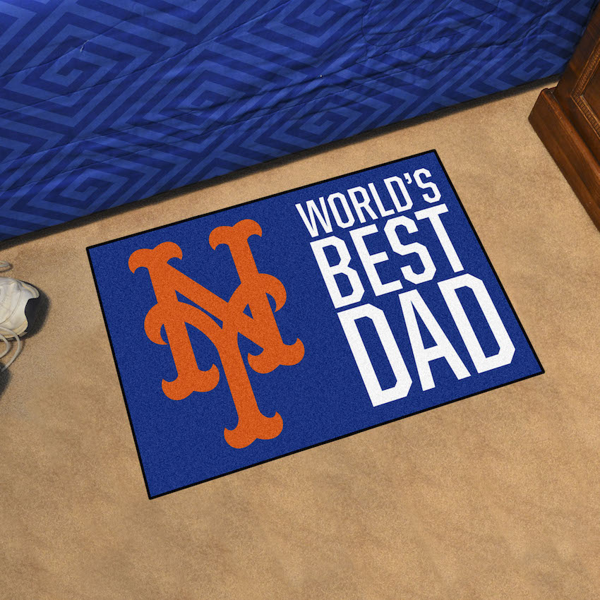 New York Mets 20 x 30 WORLDS BEST DAD Floor Mat