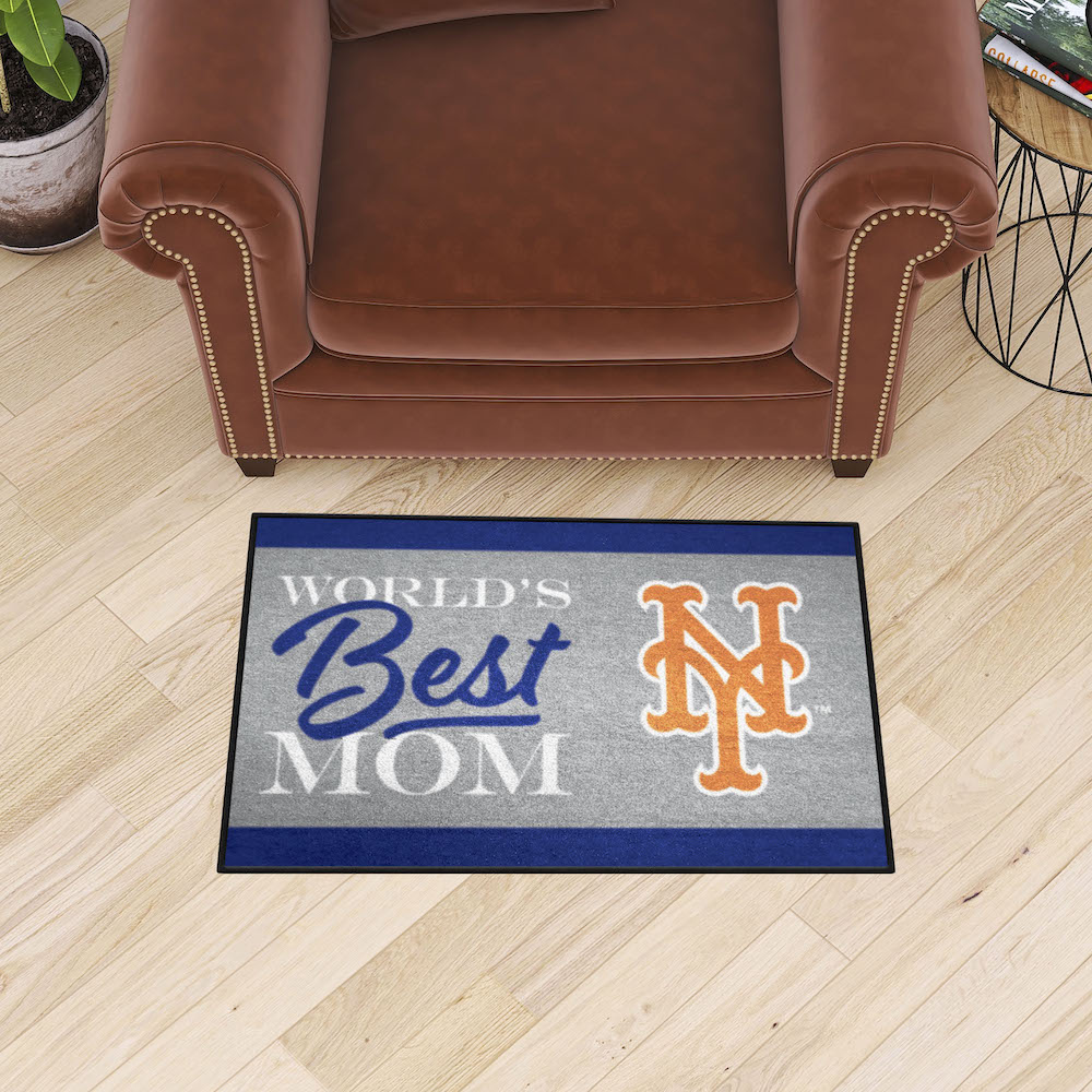 New York Mets 20 x 30 WORLDS BEST MOM Floor Mat