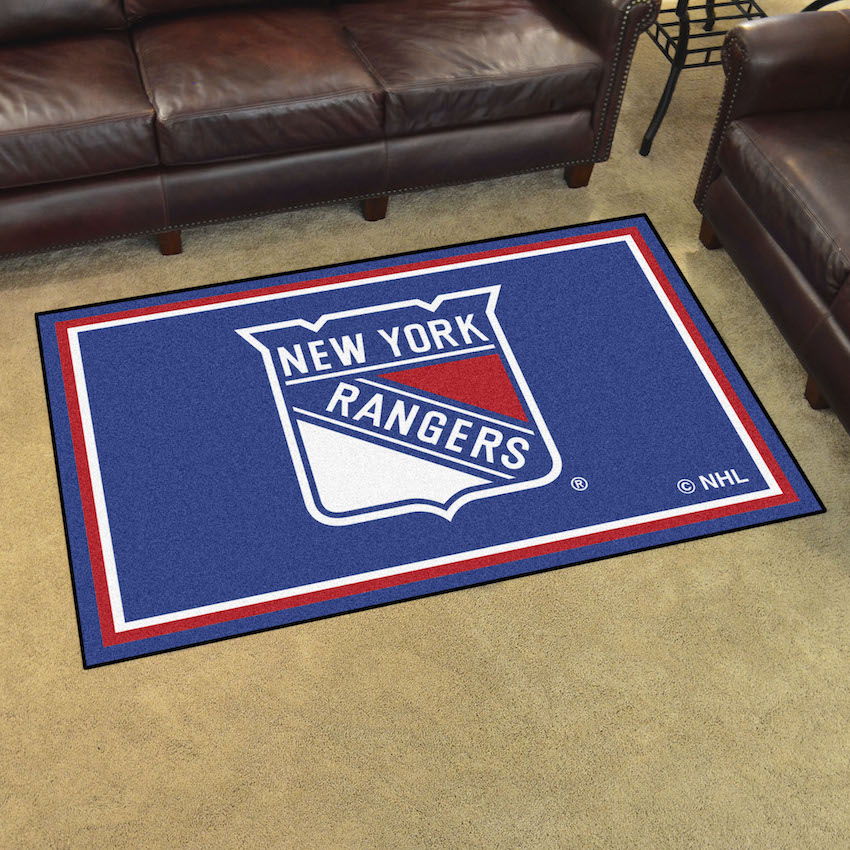 New York Rangers 4x6 Area Rug