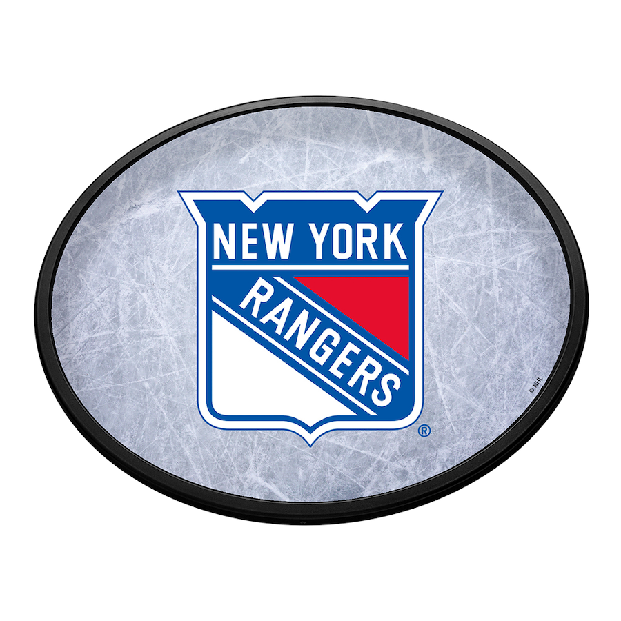 New York Rangers Slimline Oval LED Wall Sign ~ ICE RINK