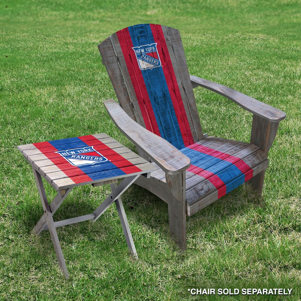 New York Rangers Wooden Adirondack Folding Table