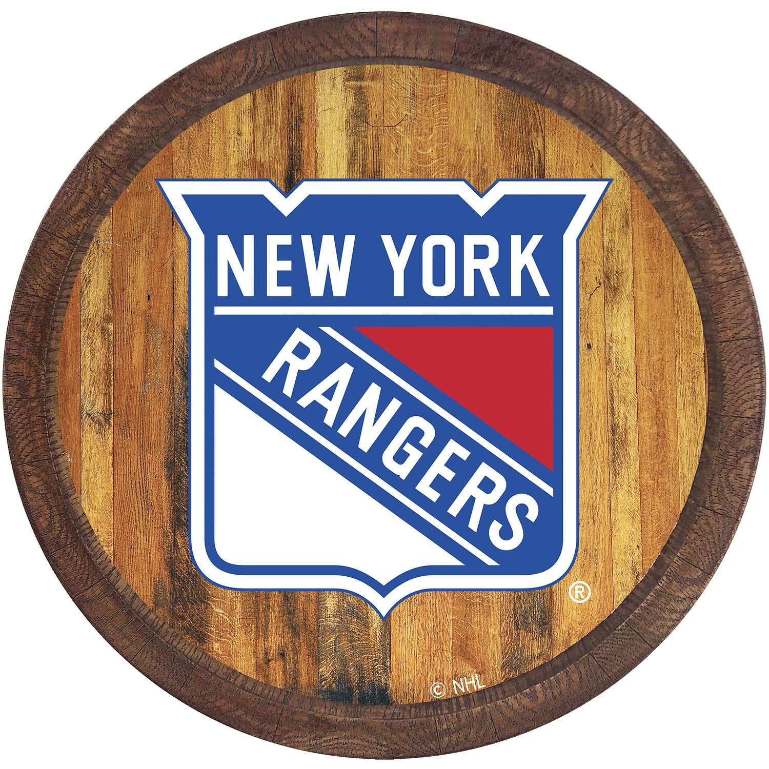 New York Rangers FAUX Barrel Top Sign