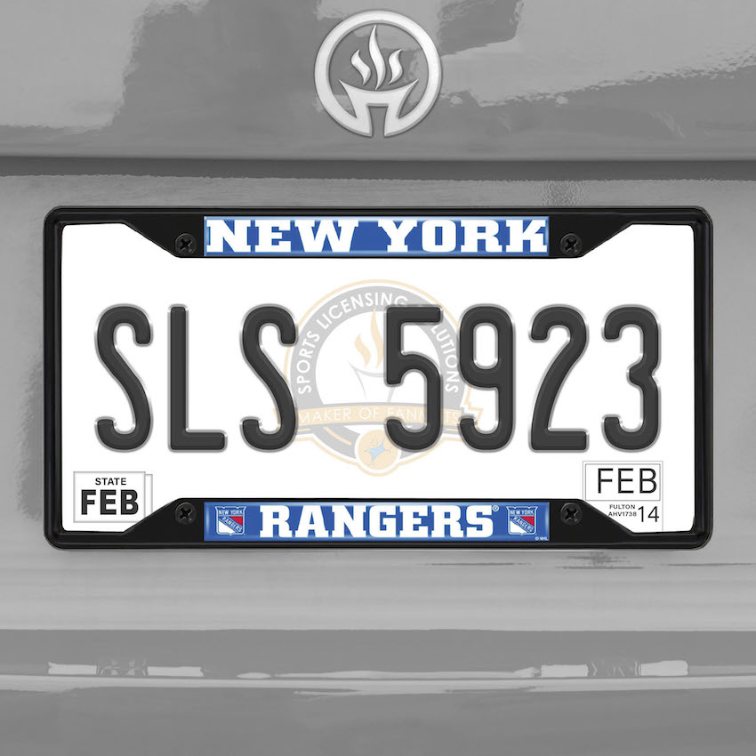 New York Rangers Black License Plate Frame