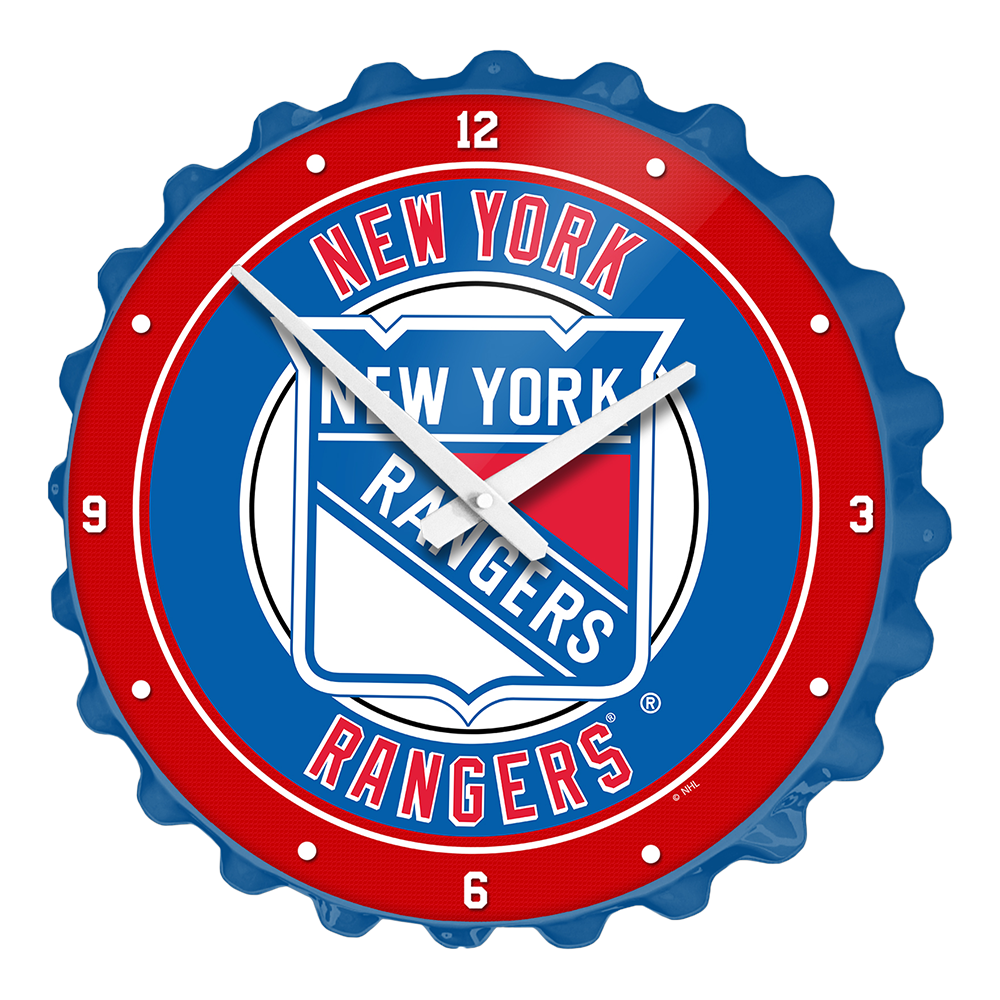 New York Rangers Bottle Cap Wall Clock