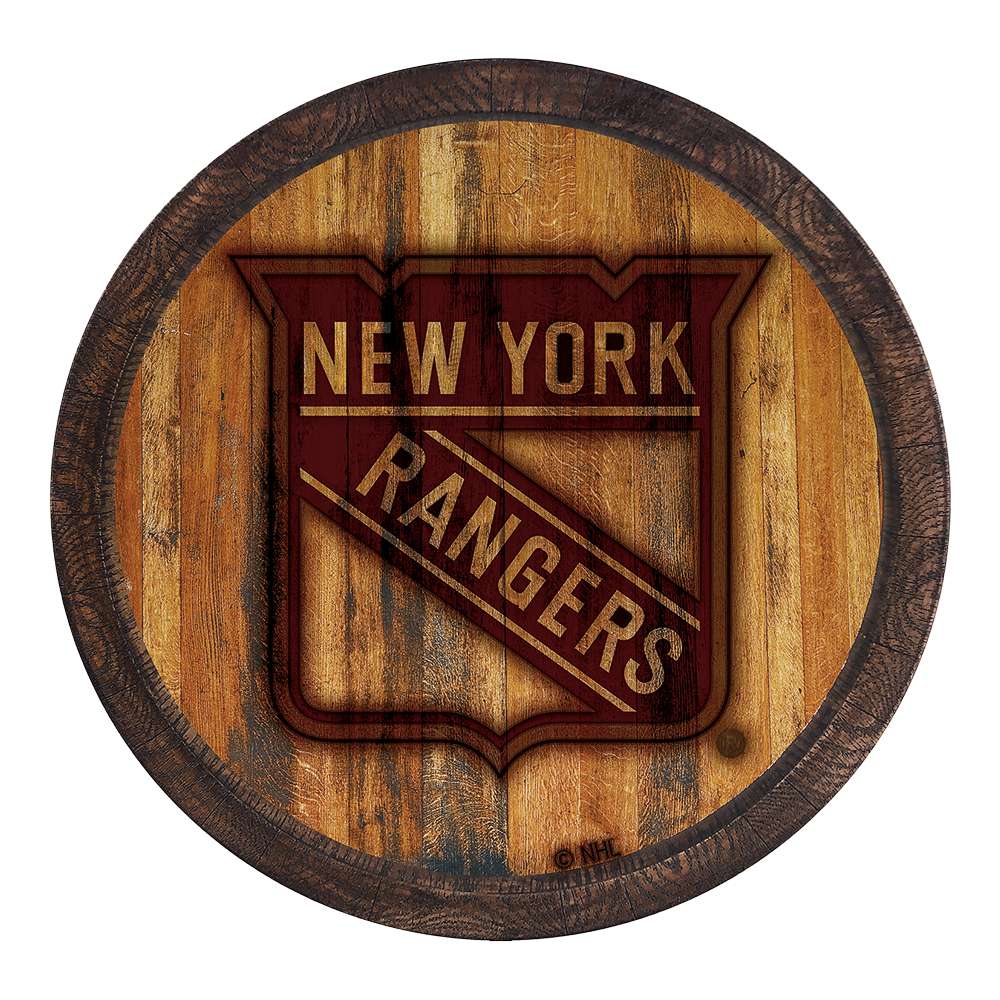 New York Rangers Branded FAUX Barrel Top Sign