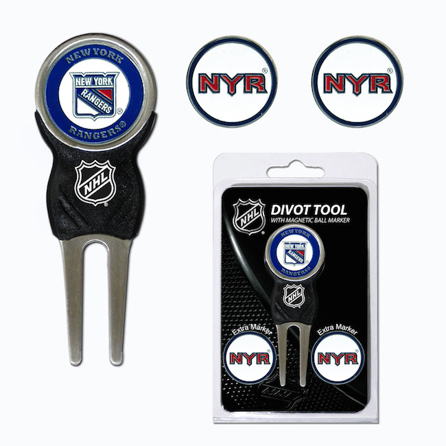 New York Rangers 3 Marker Signature Divot Tool Pack