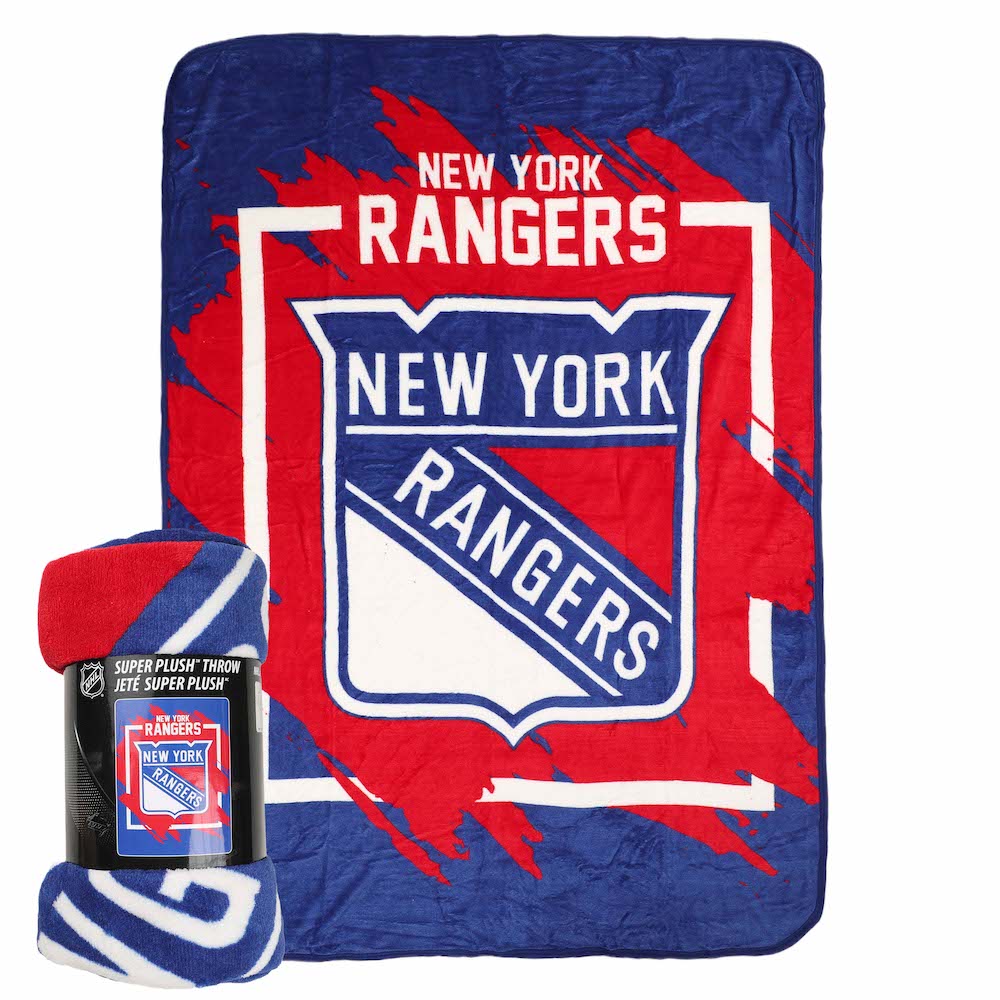 New York Rangers Micro Raschel 50 x 60 Team Blanket