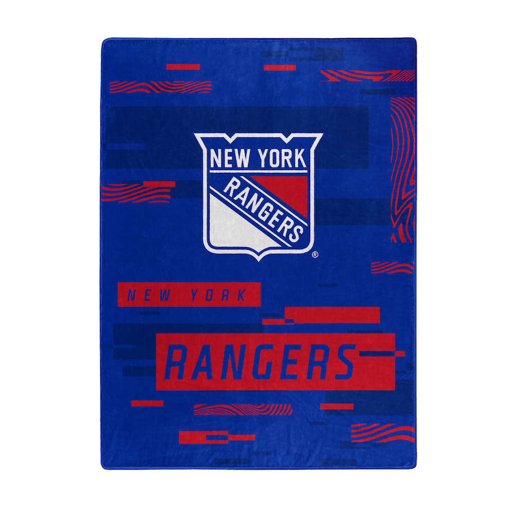 New York Rangers Large Plush Fleece Raschel Blanket 60 x 80