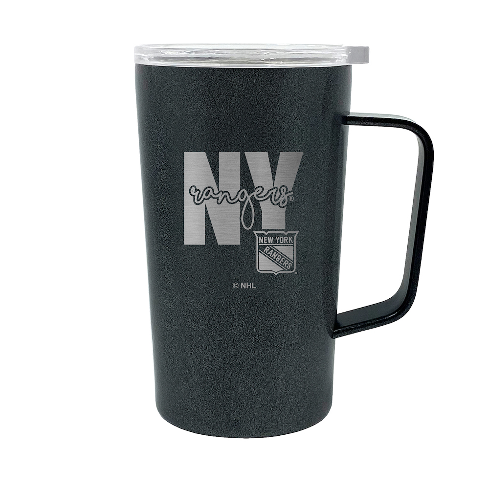 New York Rangers 18 oz HUSTLE Travel Mug - ONYX