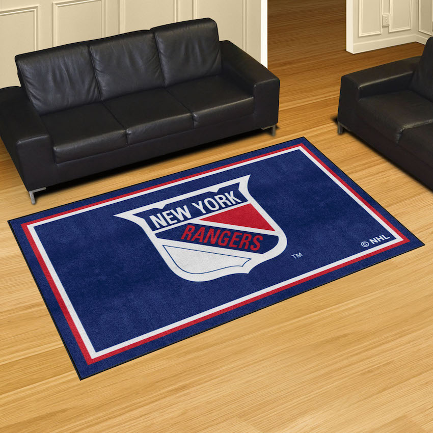 New York Rangers Vintage 5x8 Area Rug - Throwback Logo