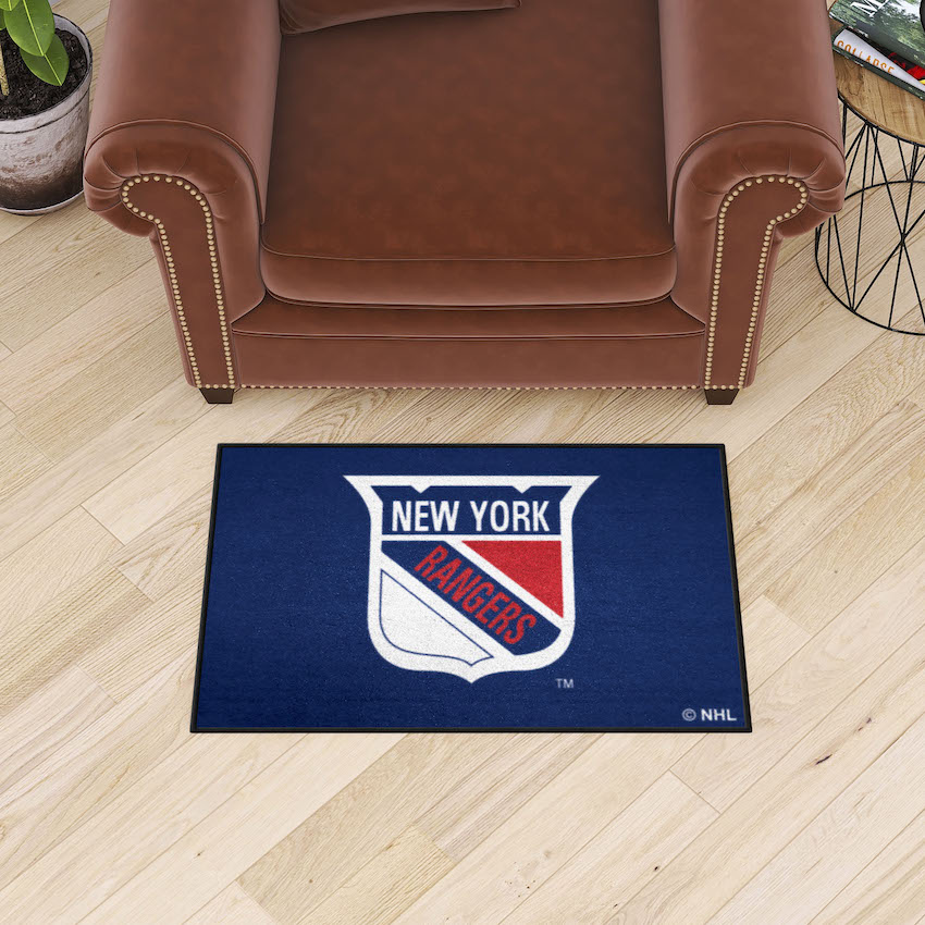 New York Rangers Vintage 20 x 30 STARTER Floor Mat - Throwback NAME