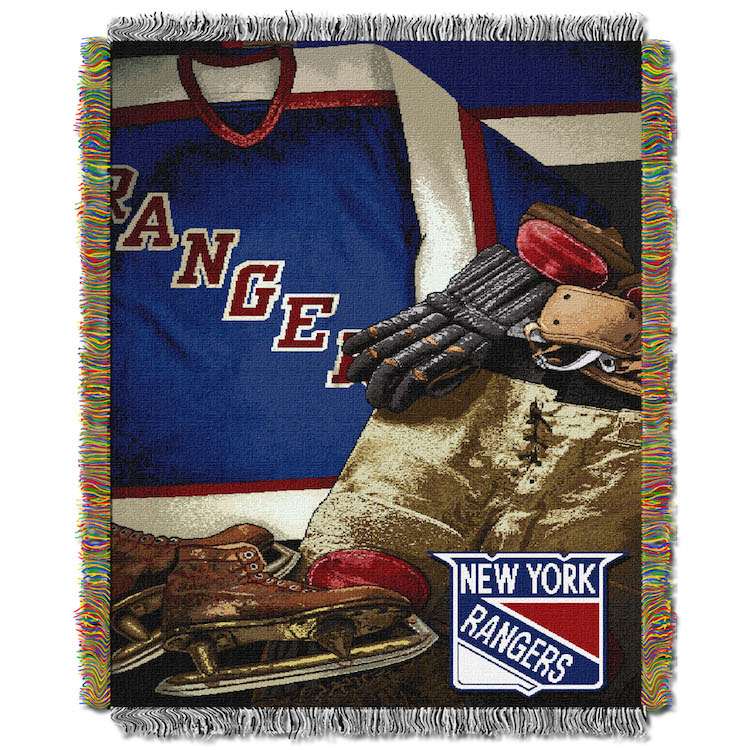 New York Rangers Commemorative VINTAGE Tapestry Throw