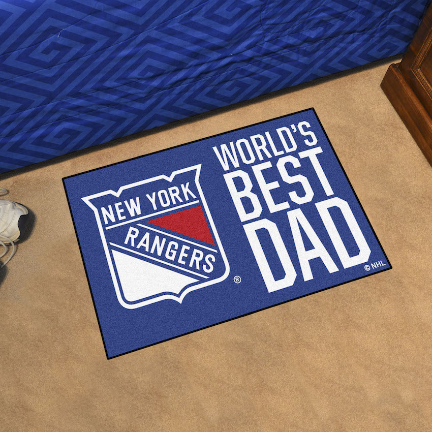 New York Rangers 20 x 30 WORLDS BEST DAD Floor Mat