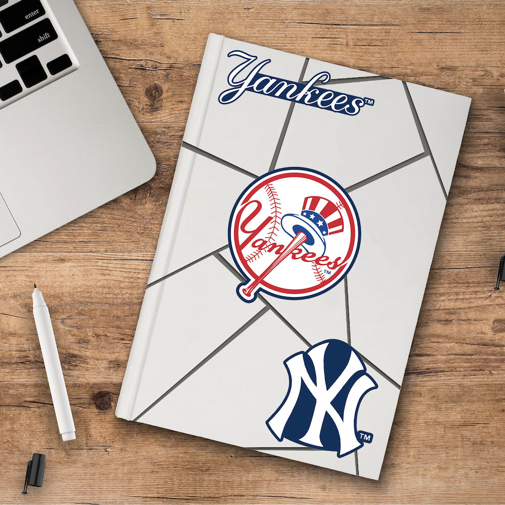 New York Yankees Team Logo Decal 3 Pack