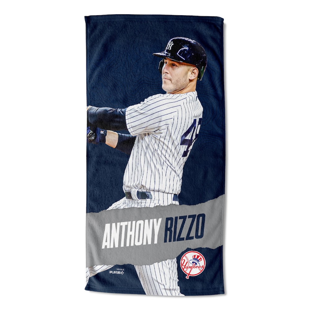 New York Yankees Anthony Rizzo 30x60 Beach Towel