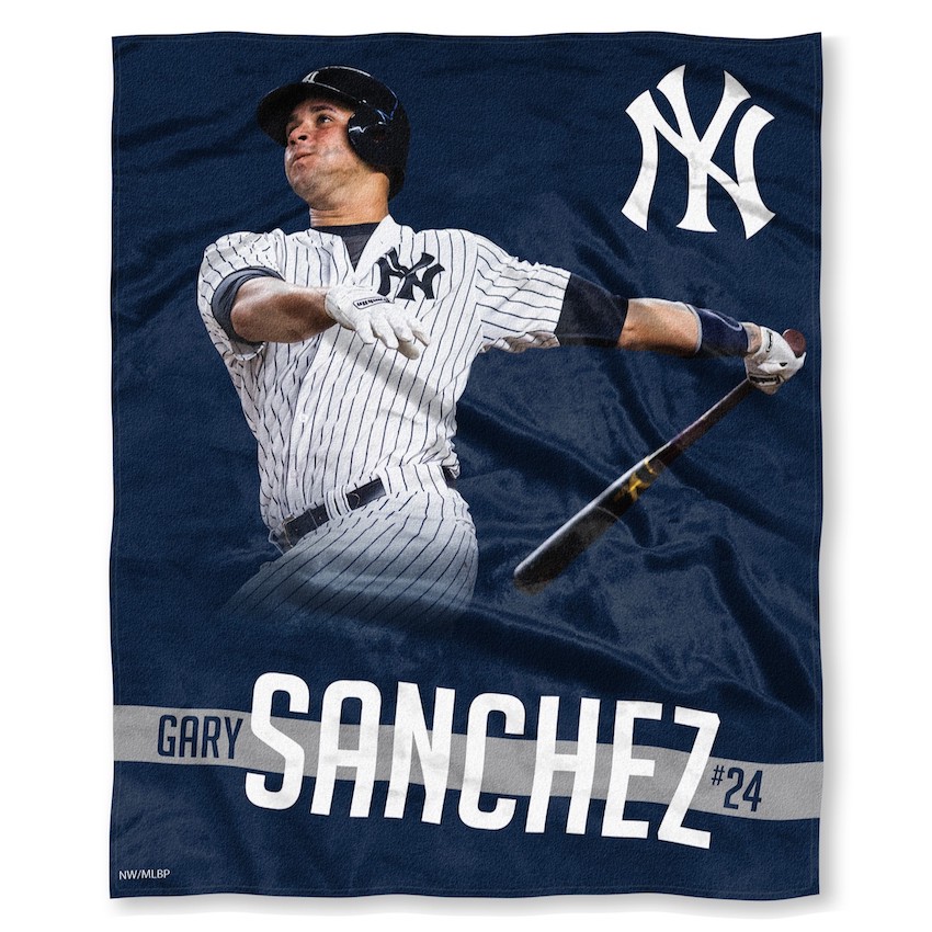 New York Yankees Gary Sanchez Silk Touch Throw Blanket 50 x 60