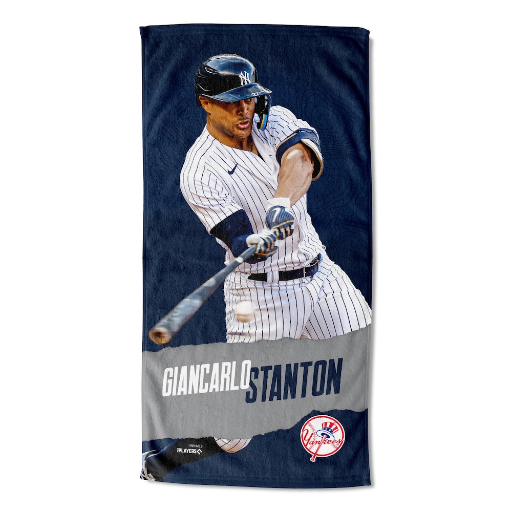 New York Yankees Giancarlo Stanton 30x60 Beach Towel