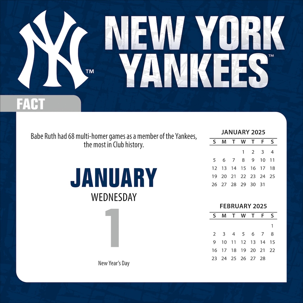 New York Yankees 2025 MLB Page-A-Day Box Calendar