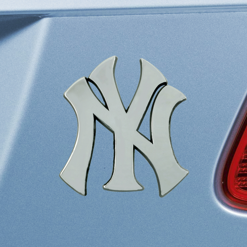 New York Yankees Chrome Metal Auto Emblem