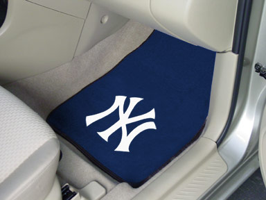 New York Yankees Car Floor Mats 18 x 27 Carpeted-Pair