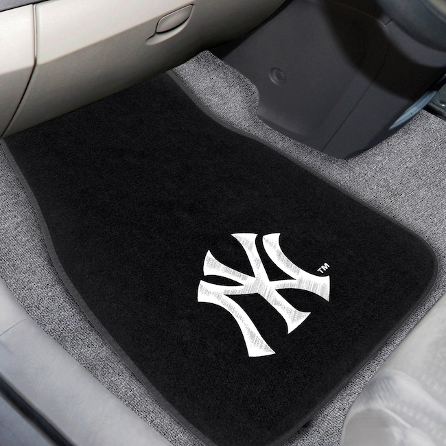 New York Yankees Car Floor Mats 17 x 26 Embroidered Pair