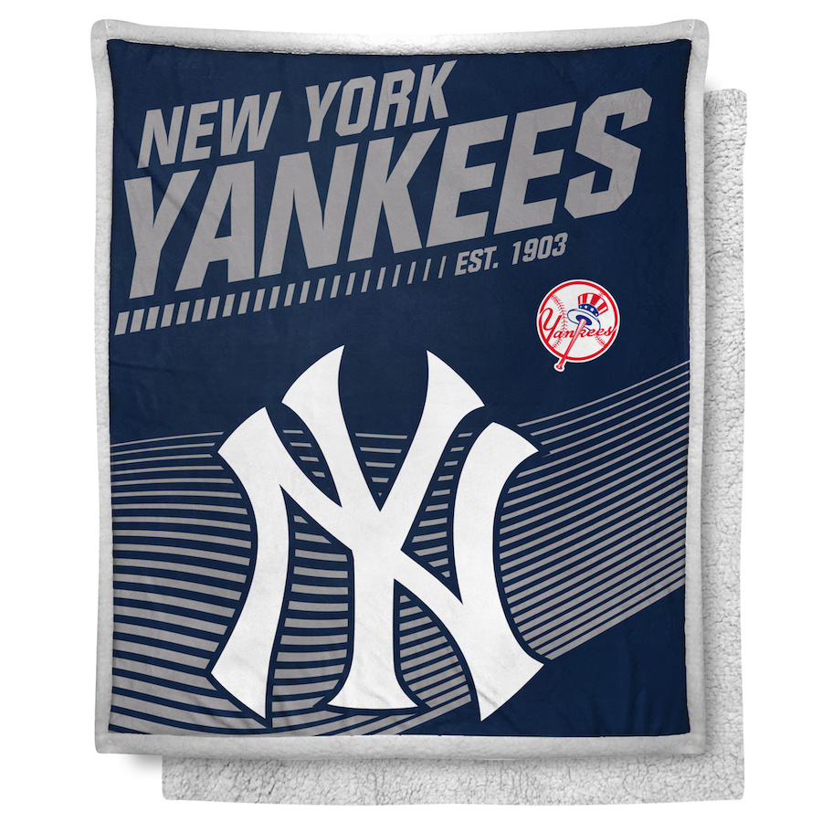 New York Yankees Mink SHERPA Throw Blanket