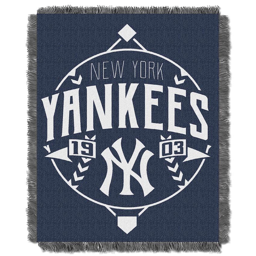 New York Yankees MLB Double Play Tapestry Blanket 48 x 60