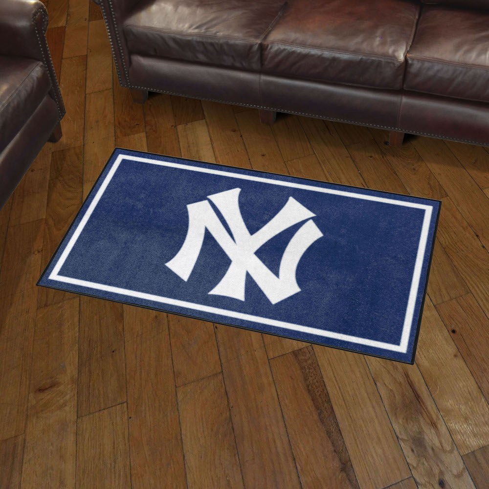 New York Yankees MLBCC Vintage 3x5 Area Rug Throwback Logo