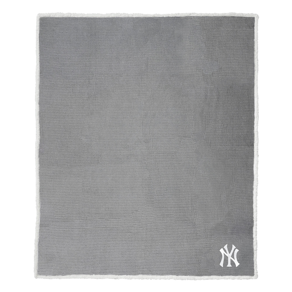 New York Yankees Waffle Sherpa Throw Blanket