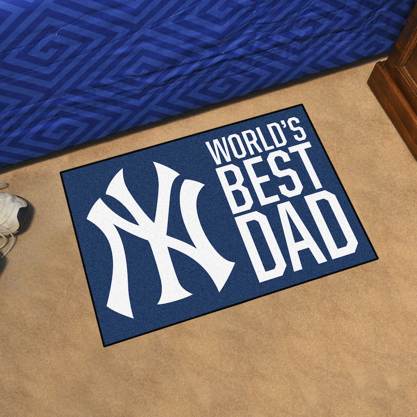 New York Yankees 20 x 30 WORLDS BEST DAD Floor Mat