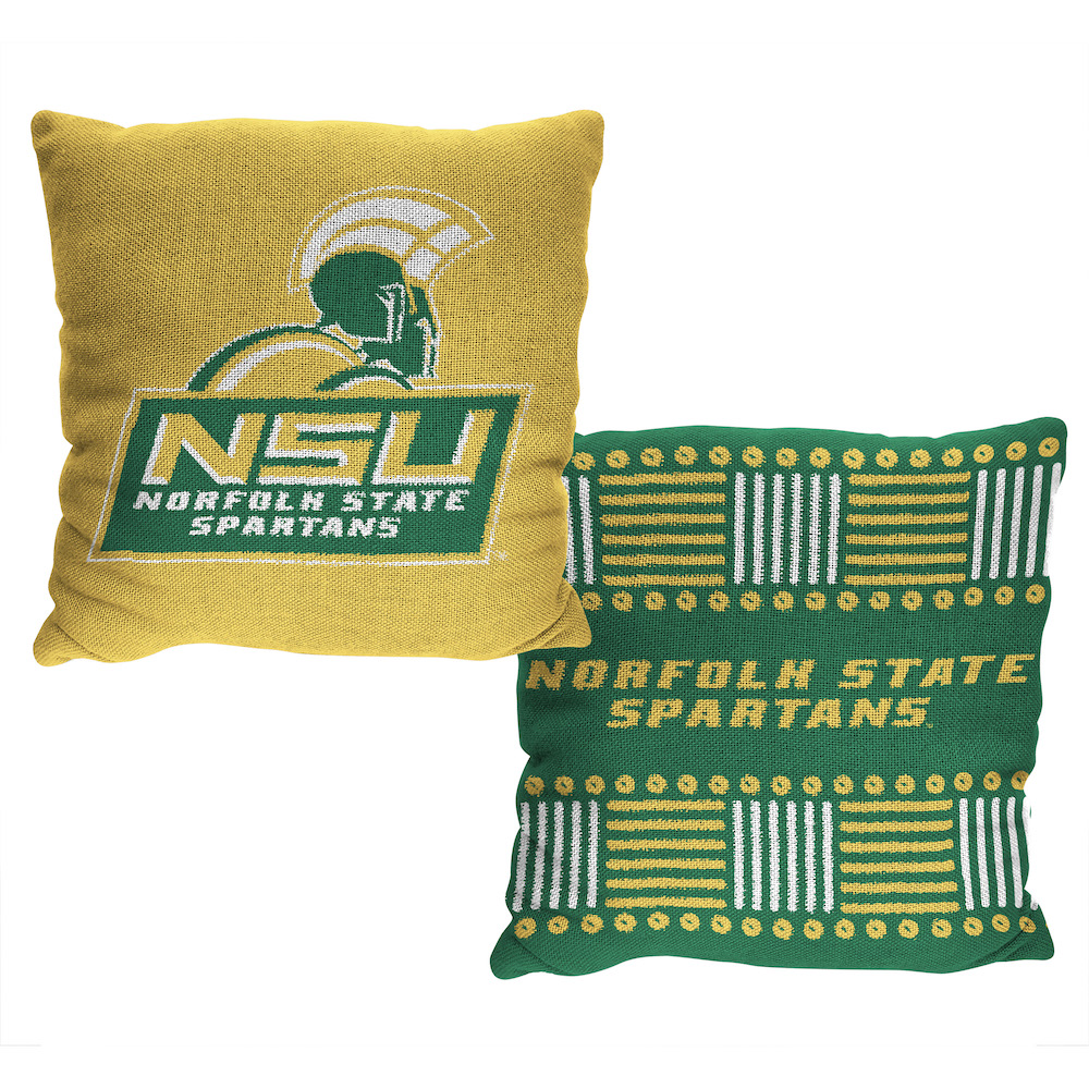 Norfolk State Spartans HOMAGE Double Sided INVERT Woven Pillow