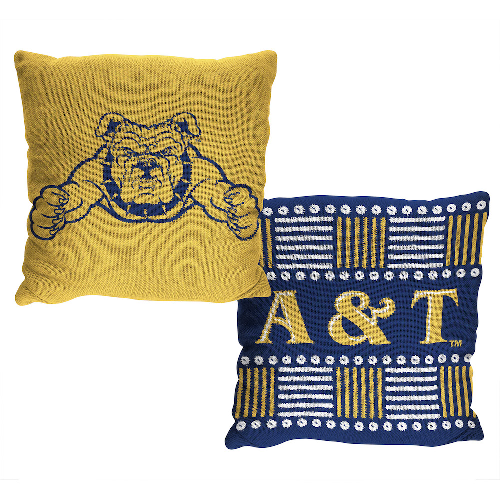 North Carolina A&T Aggies HOMAGE Double Sided INVERT Woven Pillow