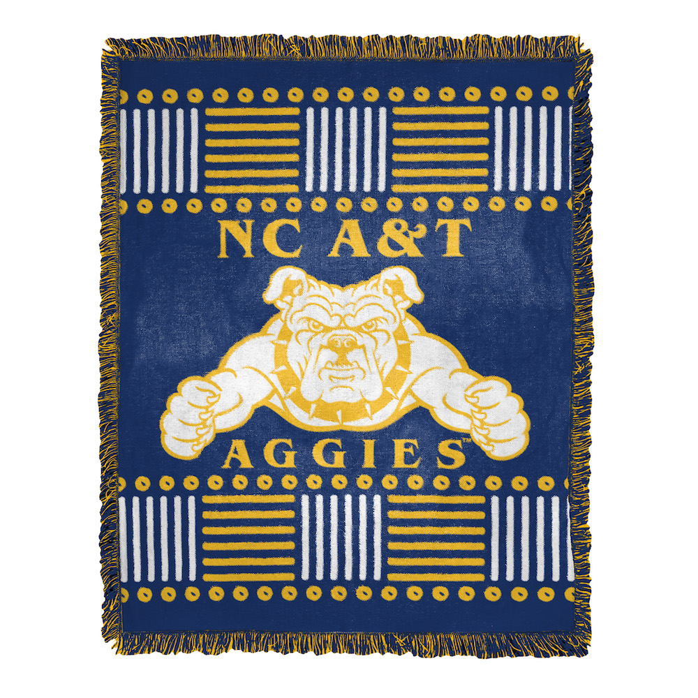 North Carolina A&T Aggies HOMAGE Jacquard Throw Blanket 48 x 60