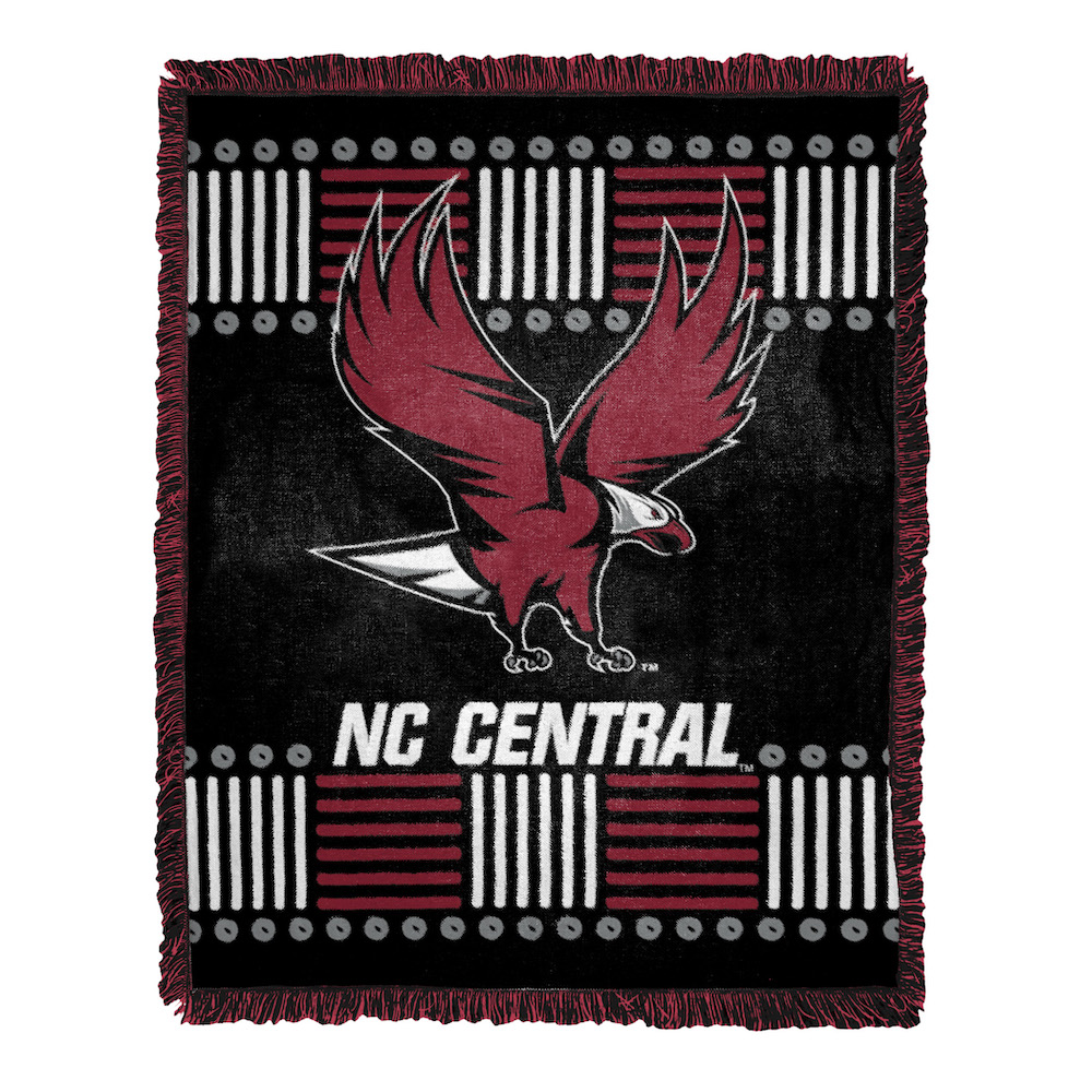 North Carolina Central Eagles HOMAGE Jacquard Throw Blanket 48 x 60