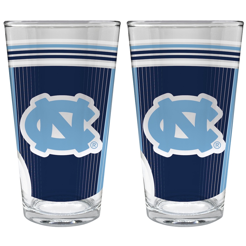 North Carolina Tar Heels COOL VIBES 2 pc Pint Glass Set