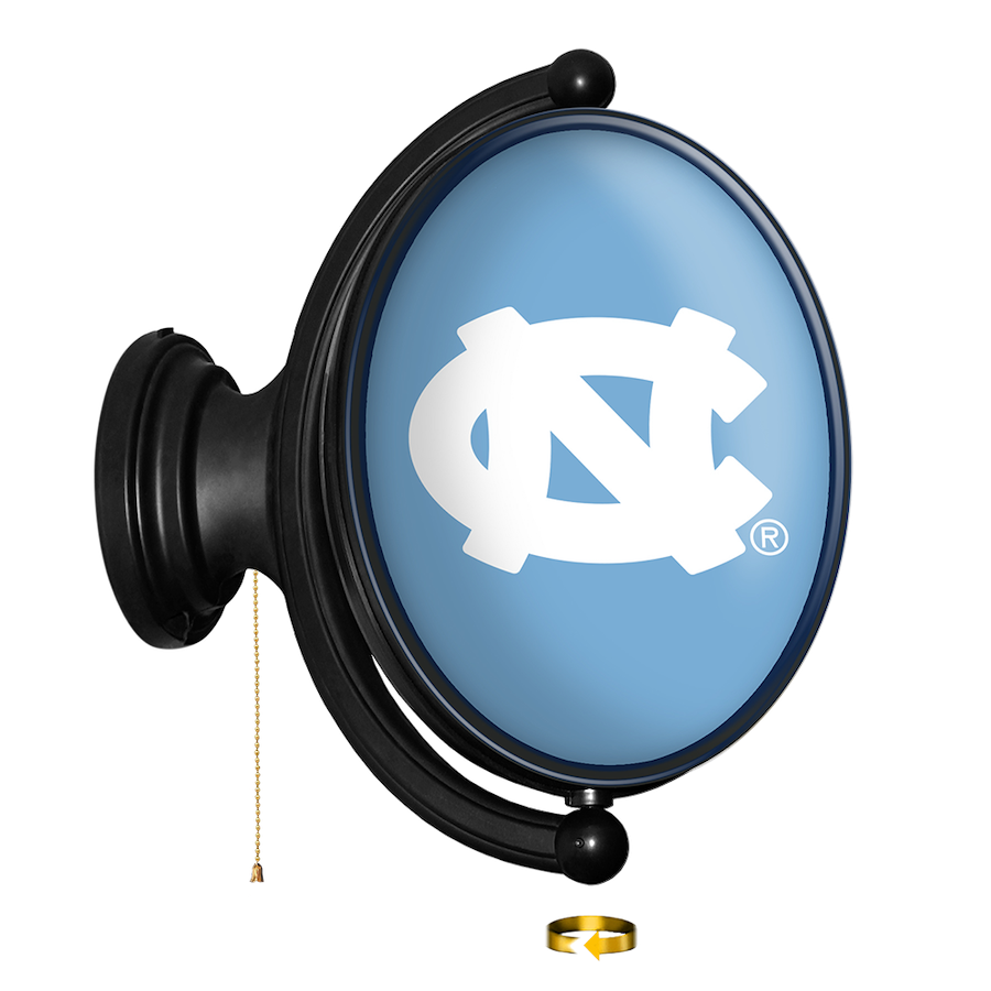 North Carolina Tar Heels LED Rotating Wall Sign ~ OVAL